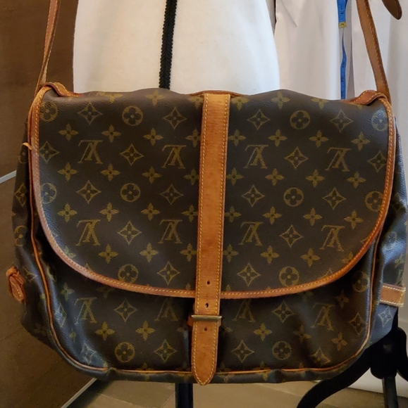 LOUIS VUITTON VINTGE SAUMUR 30 MONOGRAM CROSSBODY DOUBLE BAG,CERTIFIED AUTHENTIC - Picture 15 of 16